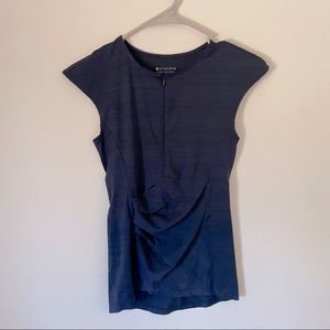 ATHLETA Pacifica Wrap Ruched Tank NAVY